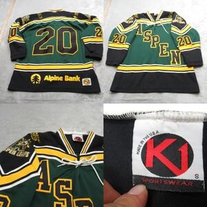 Aspen Leafs Hockey Jersey Mens Small K1 Sportswear Black Black‎ Made In USA # 20